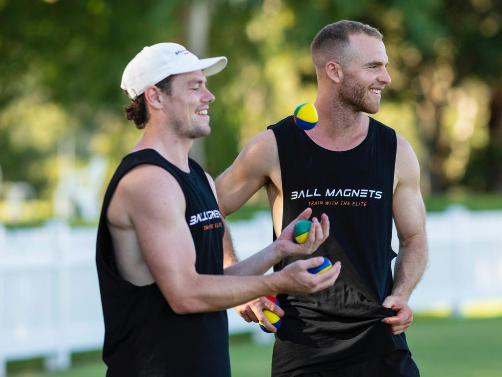 Lachie Neale and Tom Mitchell. Picture: Supplied