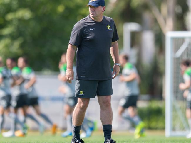 Socceroos training at Olympic Park. Head coach Ange Postecoglou. Picture Stuart Walmsley