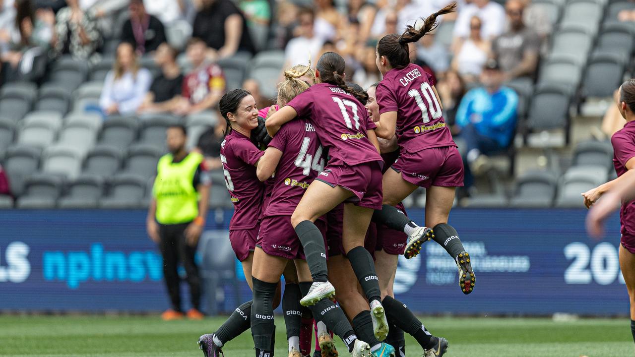 Macarthur Rams were only able to get passed APIA on penalties. Picture: Football NSW/Nielsen Images