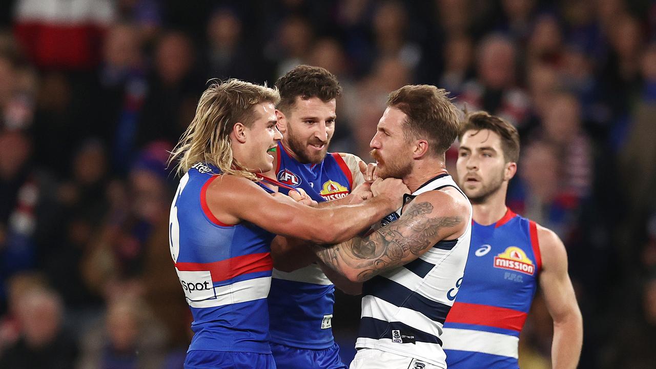 Smith copped a two-match ban for a headbutt on Zach Tuohy. Picture: Michael Klein