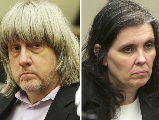 David Allen Turpin appears in court for his arraignment in Riverside, Calif., Thursday, Jan. 18, 2018. Prosecutors filed 12 counts of torture, seven counts of dependent adult abuse, six counts of child abuse and 12 counts of false imprisonment against Turpin and his wife, Louise Anna Turpin. Authorities say the abuse left the children malnourished, undersized and with cognitive impairments. (Terry Pierson/The Press-Enterprise, Pool)