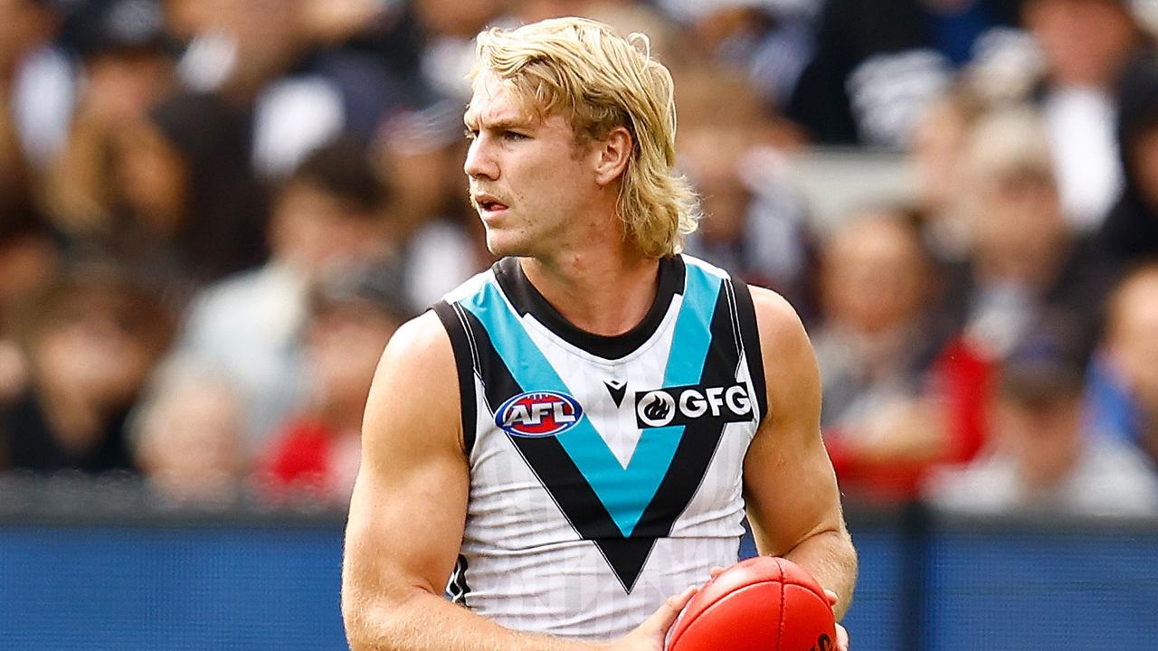 North Melbourne was hoping Port Adelaide would slide this year to get the best return for the Jason Horne-Francis trade. Picture: Michael Willson/AFL Photos via Getty Images