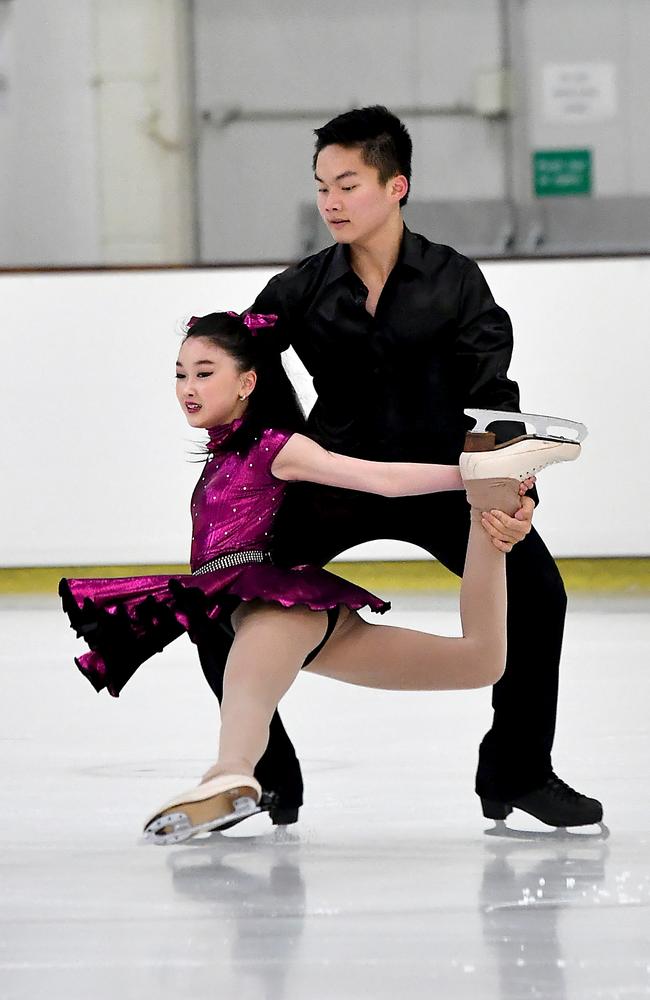 Renee Yuen and Oliver Ma Australian Figure Skating Championships in Brisbane. Thursday December 1, 2022. Picture, John Gass
