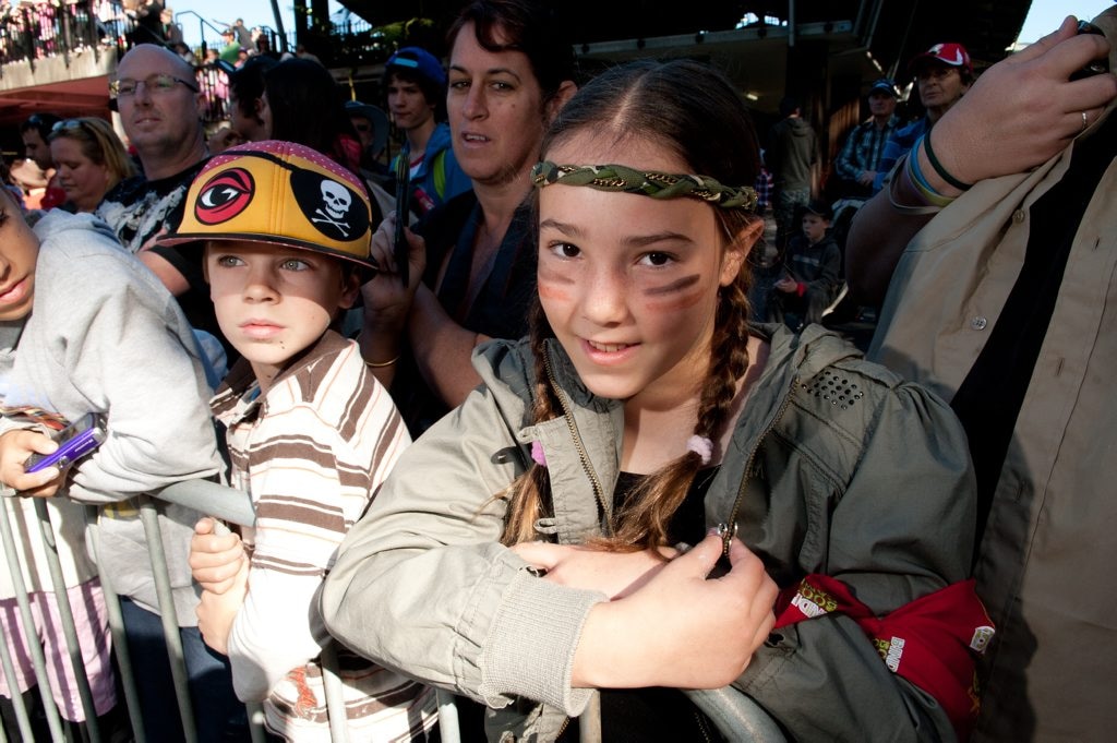 Bella Lane dresses up for Bindi Irwin's 14th birthday party at Australia Zoo. . Picture: Warren Lynam