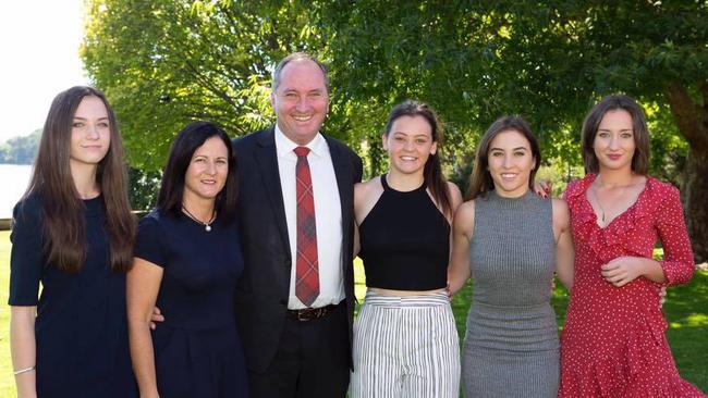 Natalie Joyce, wife of Deputy Prime Minister Barnaby Joyce is pictured with her daughters. Daughters Odette, Caroline, Julia and Bridgette. Picture: Facebook