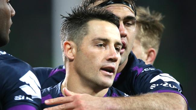 Cooper Cronk playing for the Storm. Picture: Wayne Ludbey
