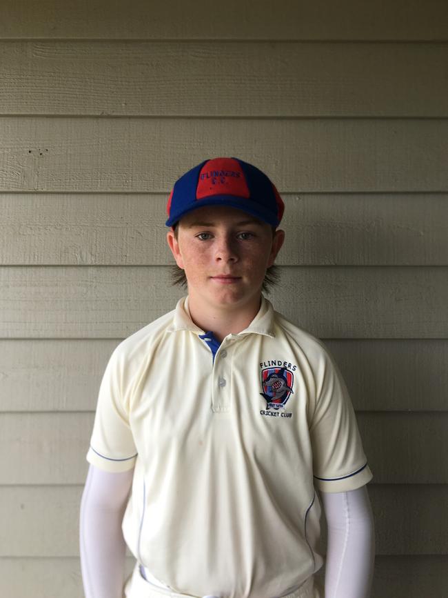 Sam Gove, 13, made his First XI debut with Flinders.