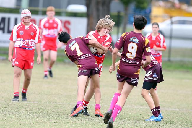 A Rugby League Gold Coast junior gala day at Burleigh Bears Junior Rugby League Club. Under 14s. Currumbin vs Burleigh. 5 September 2021 Miami Picture by Richard Gosling