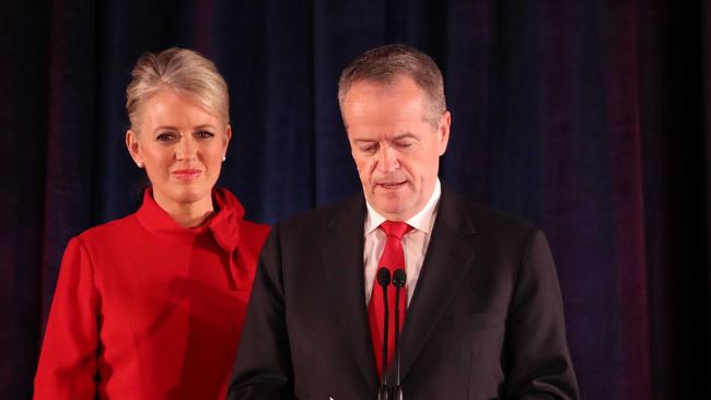 Bill Shorten concedes defeat following the results of the 2019 federal election. He wasn’t well-liked in Queensland either. Picture: Getty