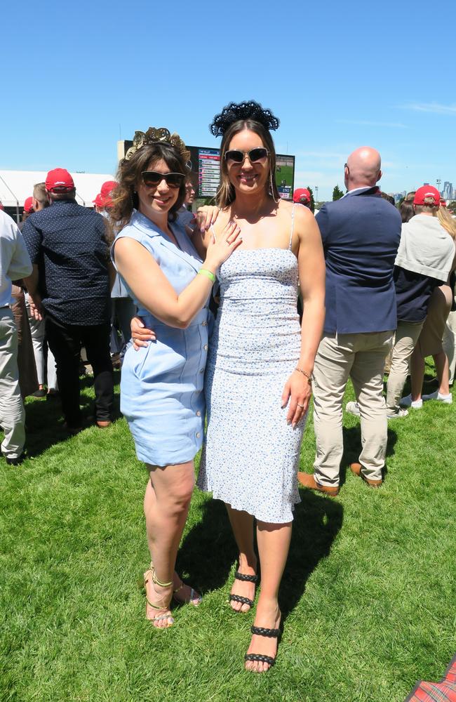 Ebony and Taylor together at the Cox Plate.