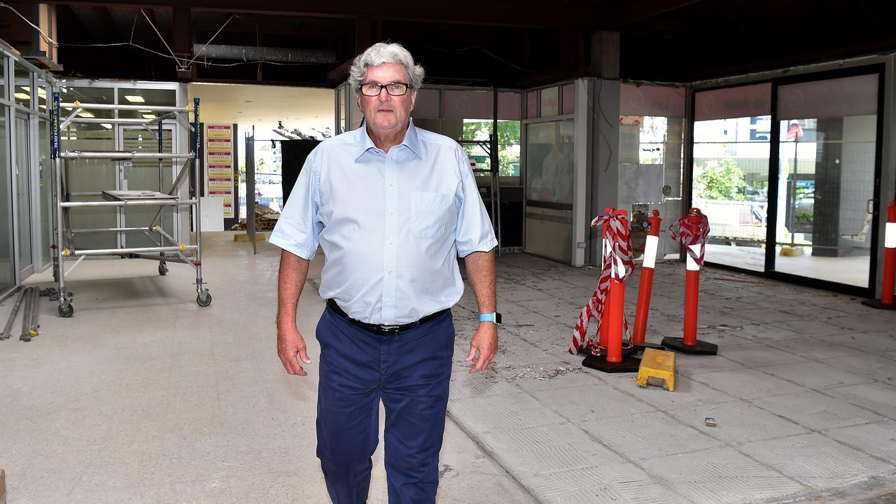 Henzells Plaza is getting ready for a major renovation.Roy Henzell overlooks the construction.