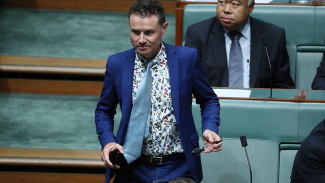 Andrew Laming, during question time in the House of Representatives at Parliament House, Canberra. Picture: Gary Ramage