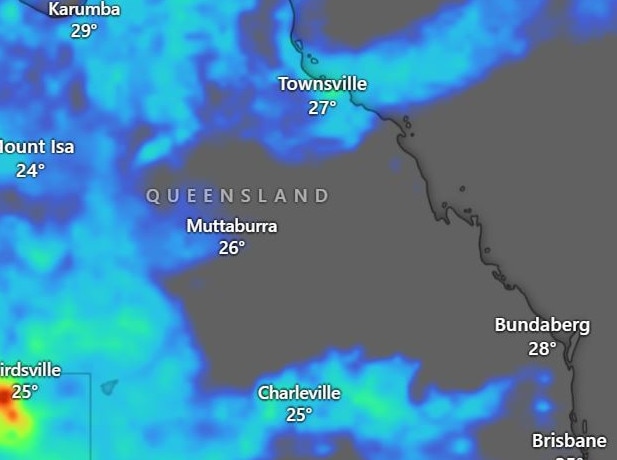 Heavy rainfall is likely for parts of the state over the next seven days. Picture: Windy.com