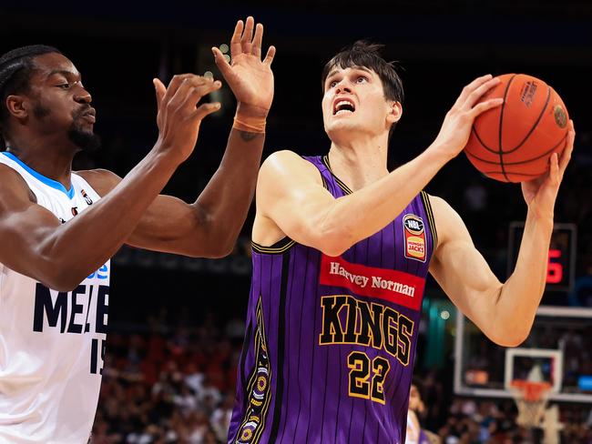 Alex Toohey during the round 14 NBL match between Sydney Kings and Melbourne United at Qudos Bank Arena. Photo: Jenny Evans/Getty Images.