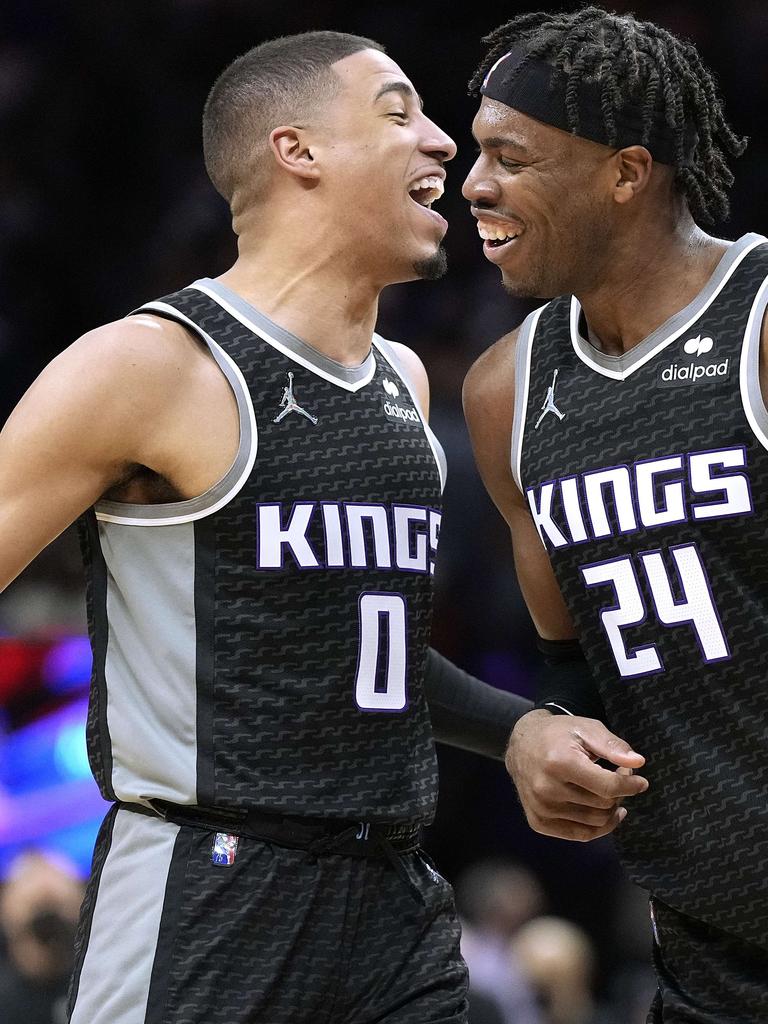 Tyrese Haliburton (left) won’t be bumping chest with Kings stars anymore. Photo: Thearon W. Henderson/Getty Images/AFP