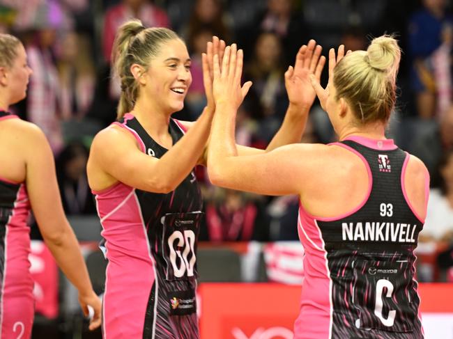 The Adelaide Thunderbirds backed up their upset win over the Fever last week with another victory to enhance their title credentials. Picture: Sue McKay/Getty Images