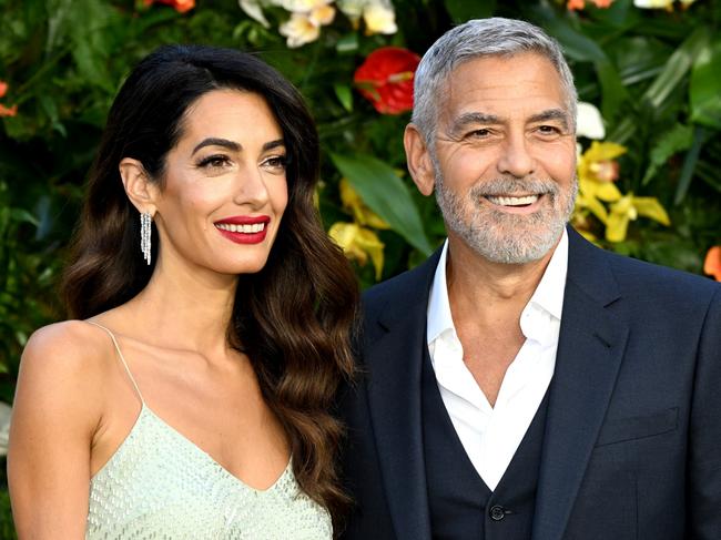 LONDON, ENGLAND - SEPTEMBER 07: Amal Clooney and George Clooney attend the World Premiere of "Ticket to Paradise" at Odeon Luxe Leicester Square on September 07, 2022 in London, England. (Photo by Jeff Spicer/Getty Images for Universal)