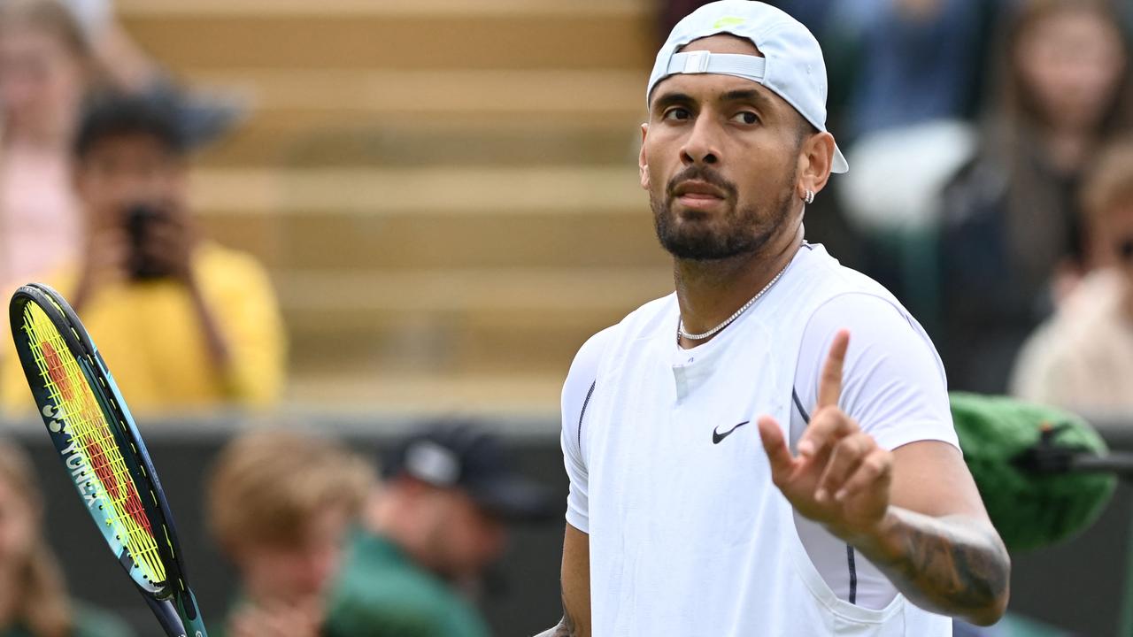 Nick Kyrgios was on fire against Serbia's Filip Krajinovic. Photo by Glyn KIRK / AFP.