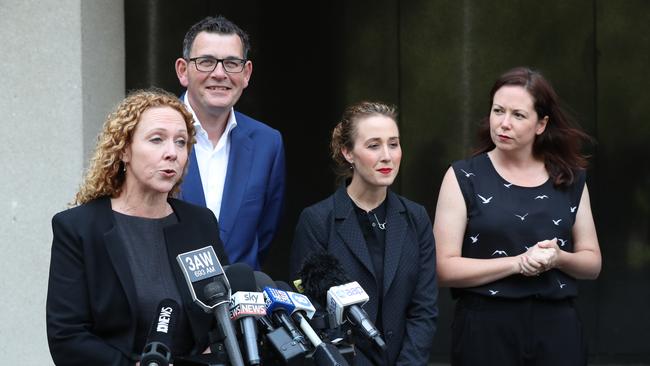 ‘For some women, the biggest fear during this pandemic won’t be corona­virus — it will be the fear they can’t escape a violent partner’: Minister Prevention of Family Violence Gabrielle Williams. Picture: AAP