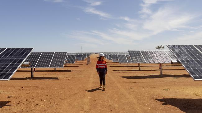 Merredin Solar Farm, 250km east of Perth. Picture: Marie Nirme