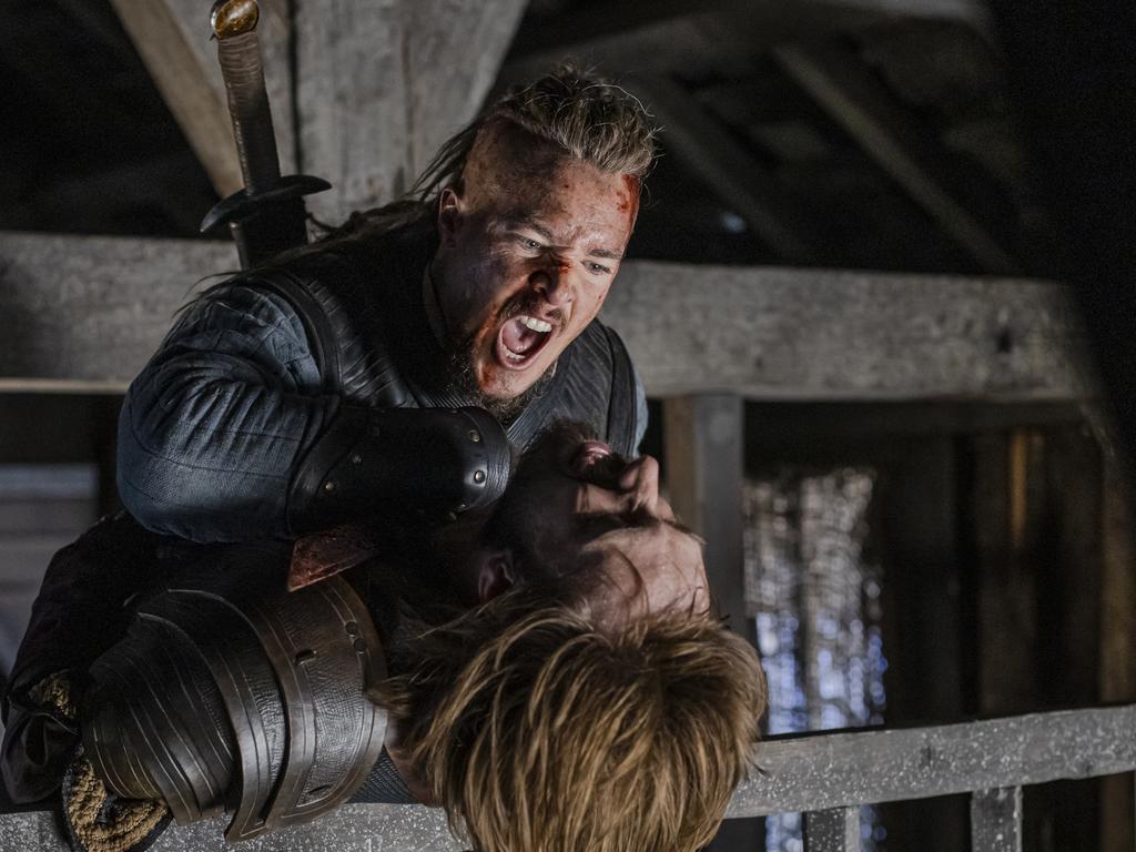 ‘Hoskuld will die’ … and Alfred knows Uhtred is the man to get it done. Picture: Netflix