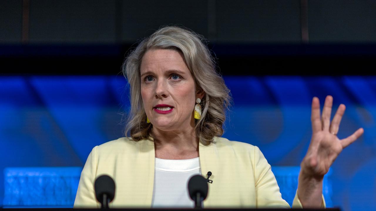 Home Affairs Minister Clare O’Neil outlined the changes at the National Press Club on Thursday. Picture: NCA NewsWire / Gary Ramage