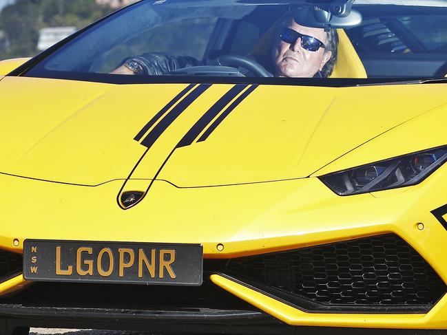 WEEKEND TELEGRAPH - 16/9/20Barrister Peter Lavac pictured at Palm Beach with his Lamborghini with rego plates "LGOPNR" . Picture: Sam Ruttyn