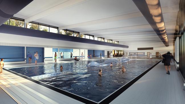 New artist impressions of the $30m aquatic centre for Salisbury North. Picture: Plan SA