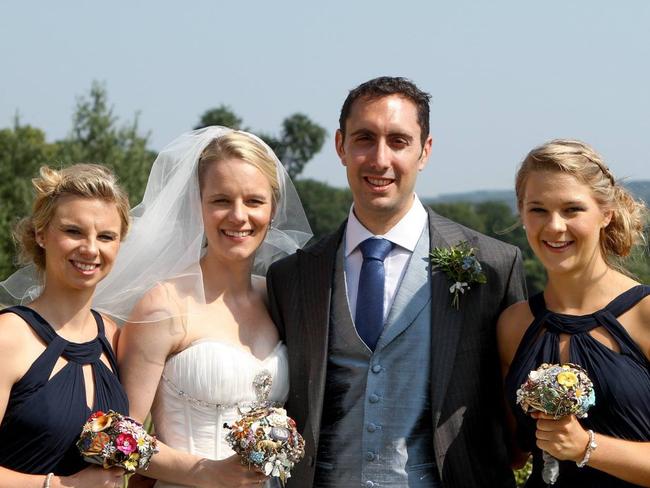 Jennifer Johanna Gaffney and husband Daniel on their wedding day.