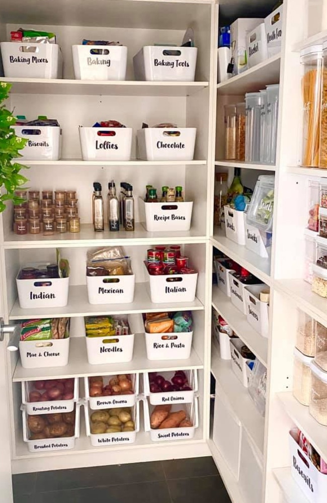 Fellow mums described Illi’s pantry as ‘next level’. Picture: Facebook