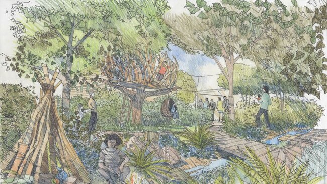 Kate Middleton's family-friendly design for the Chelsea Flower Show. Picture: Adam Vallance