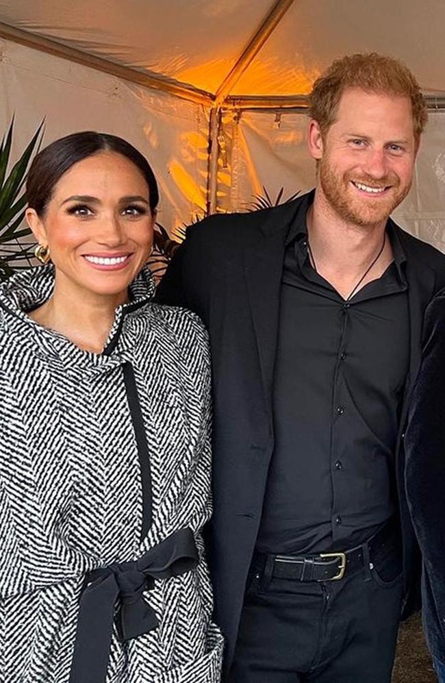 Meghan Markle and Prince Harry were in the company of multi-millionaires and billionaires on Friday. Picture: Instagram