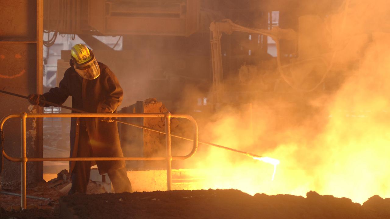 Operations deep within a steel blast furnace.