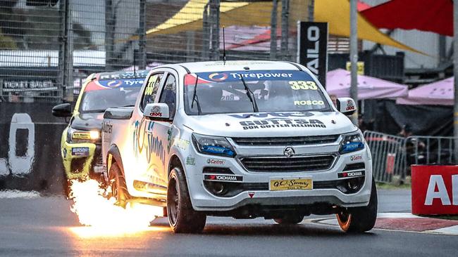 Rossi Johnson in his number 333 SuperUte at last year's Adelaide 500. Picture: Mark Walker – Speed Shots Photography.