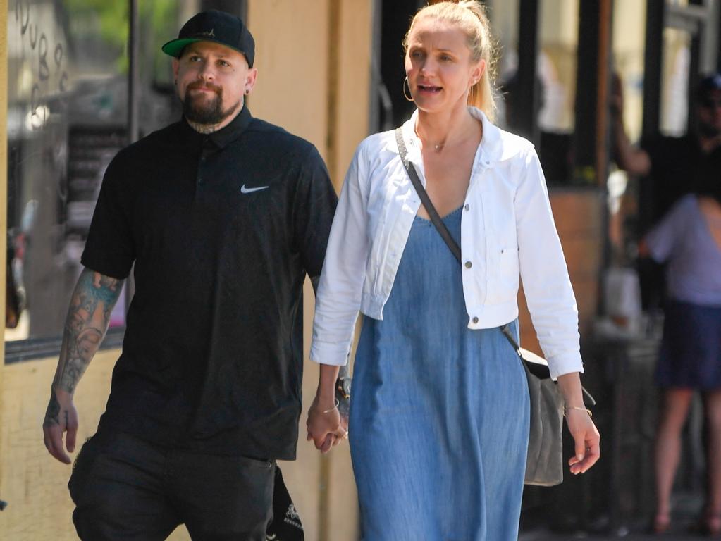 Cameron Diaz and Benji Madden leave lunch in Hollywood, California. Picture: SplashNews.com