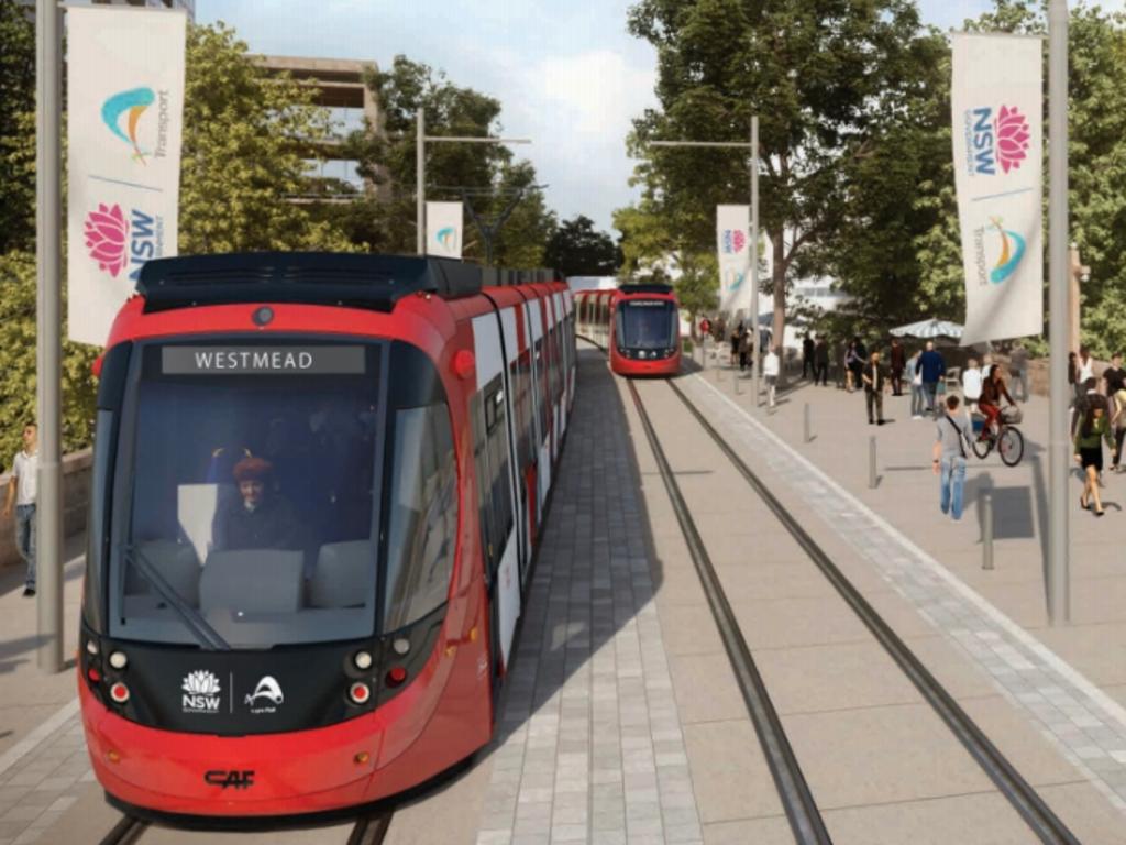 An artist’s impression of the planned Parramatta Light Rail.