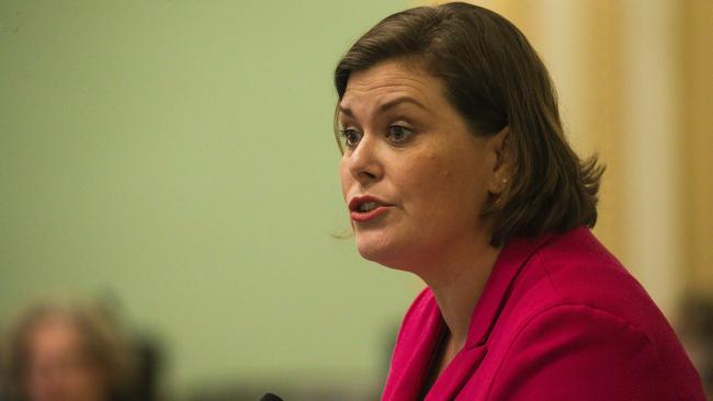 Corrections Minister Nikki Boyd during question time at Queensland State Parliament. Picture: NewsWire / Glenn Campbell