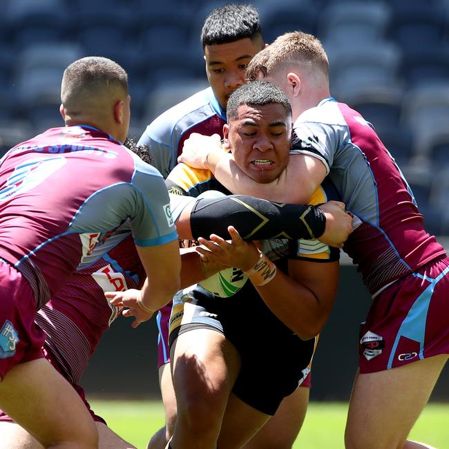 Westfield's Justin Matamua in action in the NRL Schoolboy Cup Semi Finals. Picture: Toby Zerna