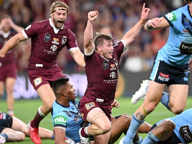 2020 Origin hero Harry Grant will miss the opening match of the 2021 series. Picture: Bradley Kanaris/Getty Images