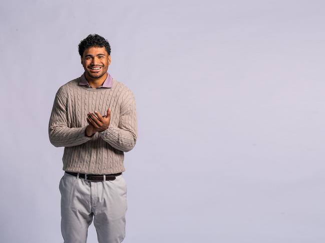 Rob Toia fronts the campaign for Van Heusen, the Sydney Roosters' Winter Picks. Pic Supplied.