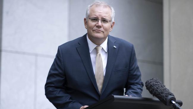 Scott Morrison said the national cabinet would discuss how to ‘further strengthen the COVID safety of end-to-end international travel processes’. Picture: Gary Ramage