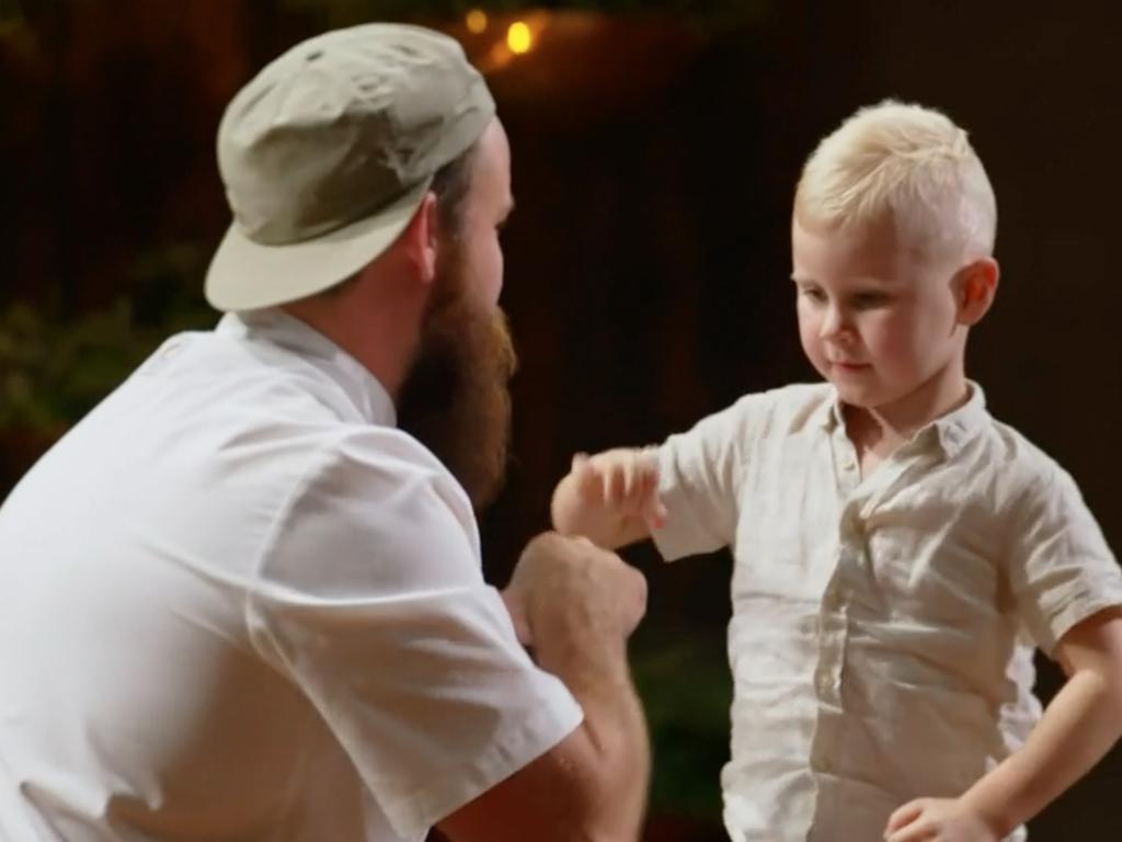 Brent Draper with his son Alfie. Picture: Channel 10