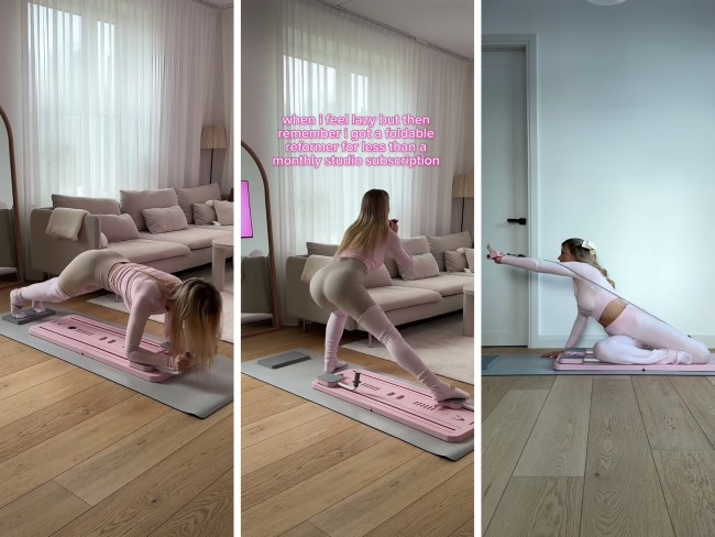 This at-home pilates board has sparked a frenzy on TikTok. Picture: TikTok/@thatgirlevia