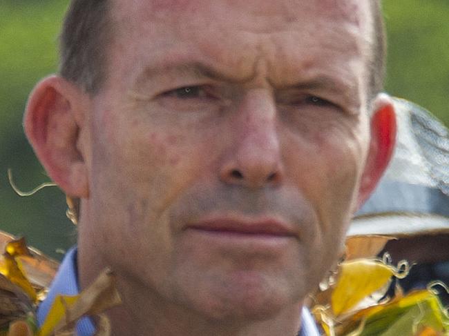 Ex Cairns to the Australian 23.08.2015 PM's Torres Strait Islands Visit - PICS by BRIAN CASSEY , story Michael McKenna and Steven Scott Prime Minister Tony Abbott is greeted on his arrival at Mer (Murray) Island in the Torres Strait