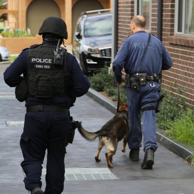 Police execute a search warrant at a home in Greeancre.