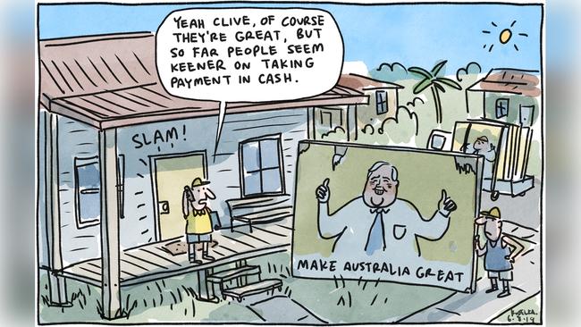 Jon Kudelka Letters Cartoon for 06-08-2019.Version: Letters Cartoon  (1280x720 - Aspect ratio preserved, Canvas added)COPYRIGHT: The Australian's artists each have different copyright agreements in place regarding re-use of their work in other publications.Please seek advice from the artists themselves or the Managing Editor of The Australian regarding re-use.