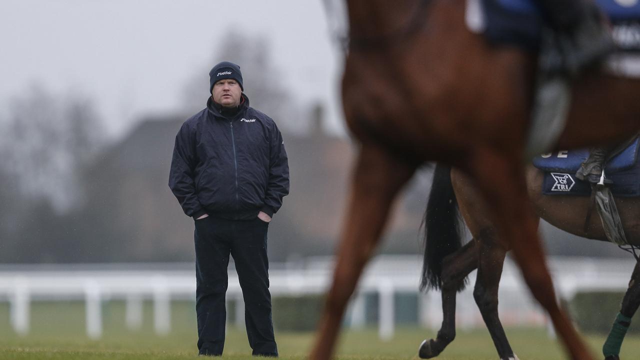 Trainer Gordon Elliott on the gallops at Cheltenham racecourse. (Photo by Alan Crowhurst/Getty Images)