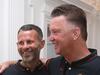 LOS ANGELES, CA - JULY 22: (EXCLUSIVE COVERAGE) (MINIMUM FEES APPLY -250 GBP PRINT & 125 GBP ONLINE OR LOCAL EQUIVALENT, PER IMAGE) Manager Louis van Gaal (R) of Manchester United and Assistant Manager Ryan Giggs (C) meet David Beckham at the team hotel as part of their pre-season tour of the United States on July 22, 2014 in Los Angeles, California. (Photo by Matthew Peters/Man Utd via Getty Images)