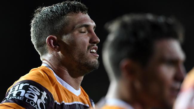 Corey Oates was cleared of a career-threatening compound fracture in his femur. Picture: Grant Trouville/NRL Photos