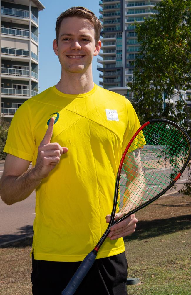 Territorian and Australian squash player Joseph White won his maiden Open Australian National Title, in Perth last weekend. Picture: Pema Tamang Pakhrin.